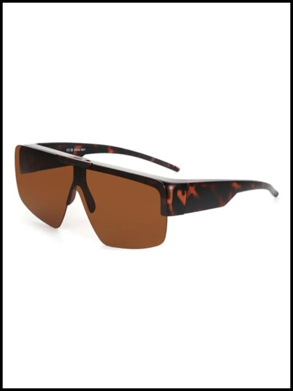 Oversized Polarized Fit-Over Sunglasses with Flip-Up Lens, UV400 Protection